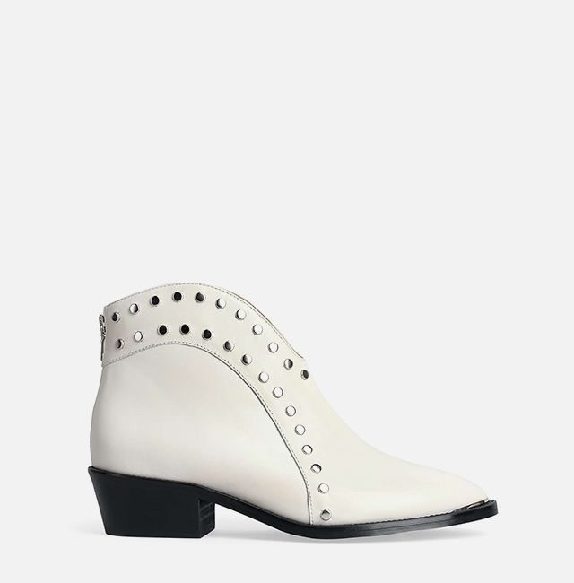 hush Alnwick Leather Stud Detail Ankle Boots