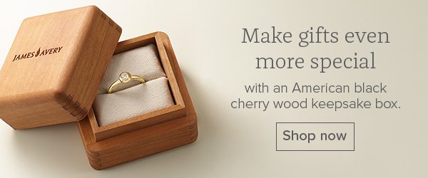 Make gifts even more special with an American black cherry wood keepsake box. Shop now