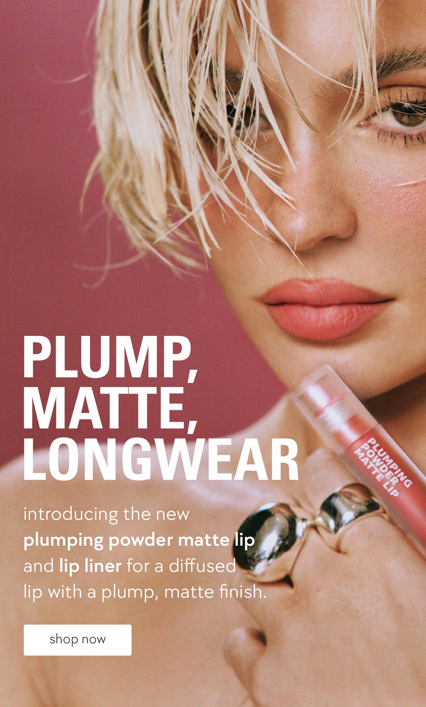 shop new! plumping matte lip & lip liner