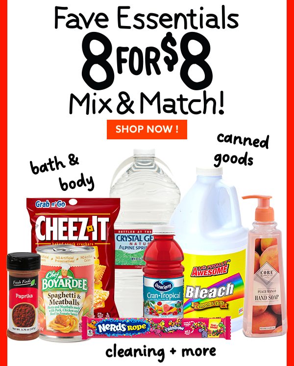 8 for $8 Mix & Match