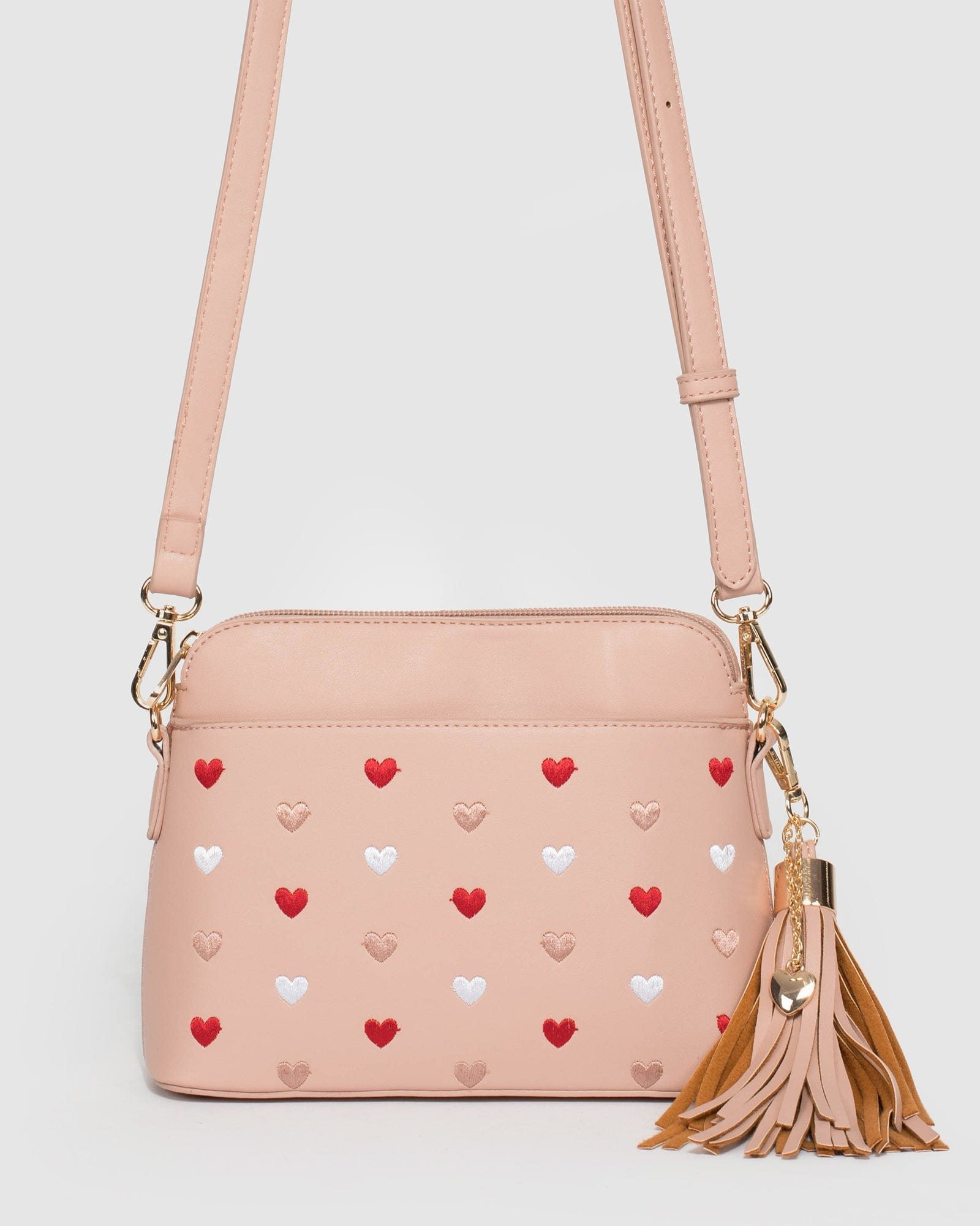 Image of Pink Karen Heart Charm Limited Edition Crossbody Bag