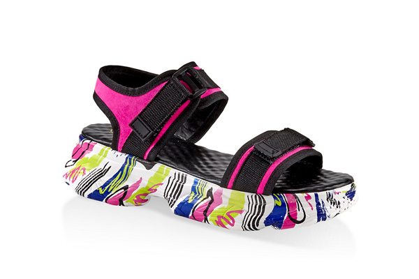 Two Band Sporty Platform Sandals