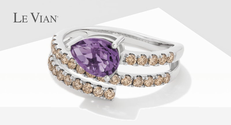 Le Vian coil diamond and gemstone ring