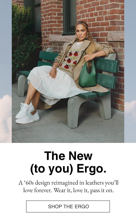 The New (to you) Ergo. A '60s design reimagined in leathers you'll love forever. Wear it, love it, pass it on. SHOP THE ERGO