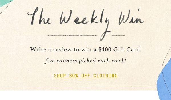Shop 30% off clothes.