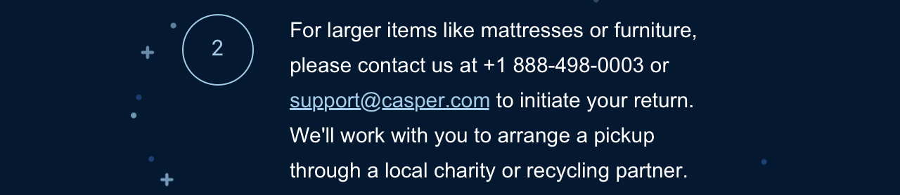 Contact us at support@casper.com