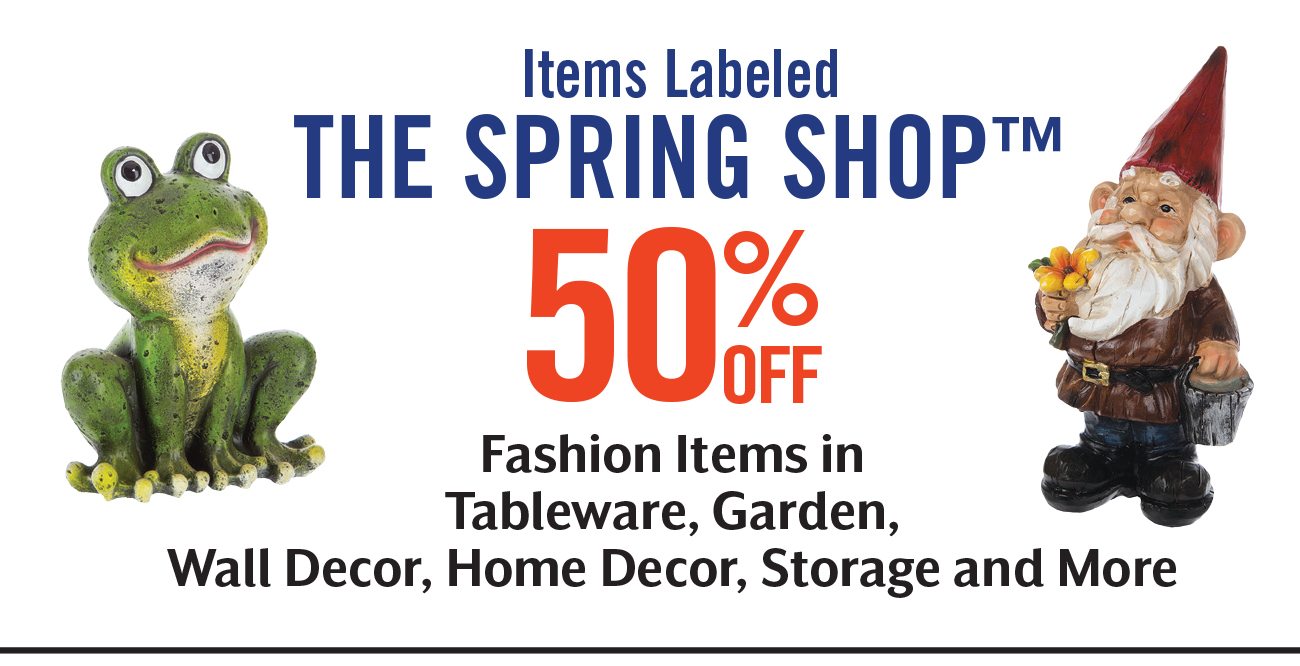 50% Off Items Labeled The Spring Shop