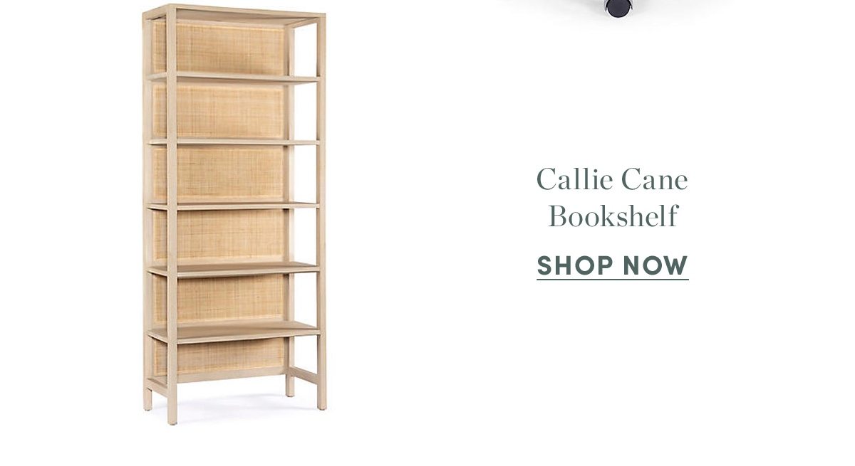 Callie Cane Bookshelf, Natural Mango