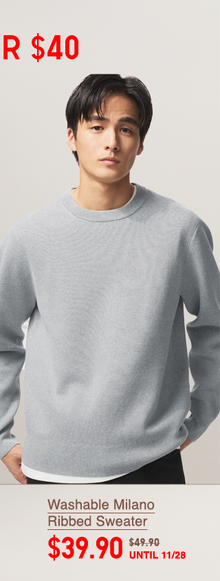 PDP10 - MEN WASHABLE MILANO RIBBED SWEATER