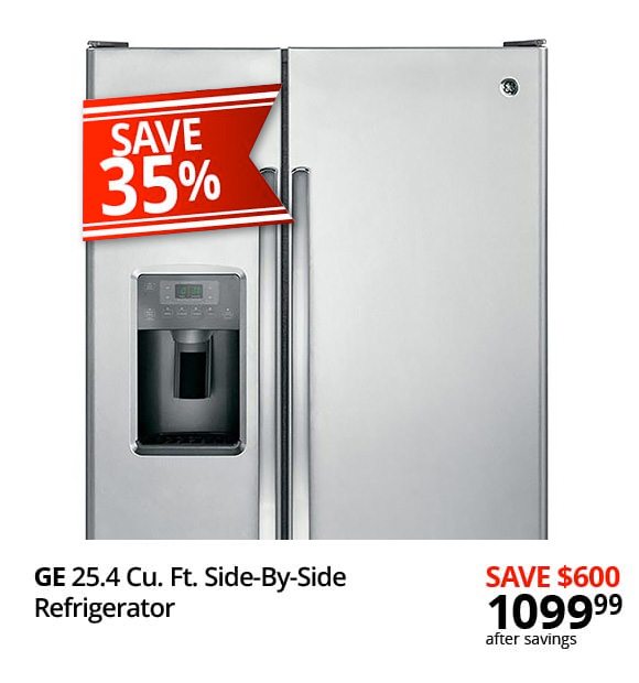 GE 25.4 Cu. Ft. Side-By-Side Refrigerator