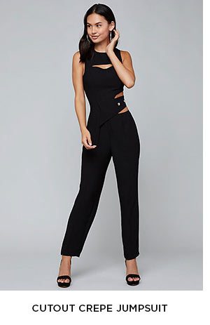 Cutout Crepe Jumpsuit