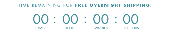 TIME REMAINING FOR FREE OVERNIGHT SHIPPING