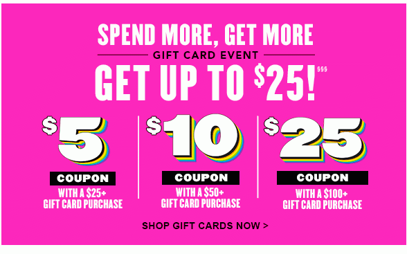 Spend More, Get More Gift Card 