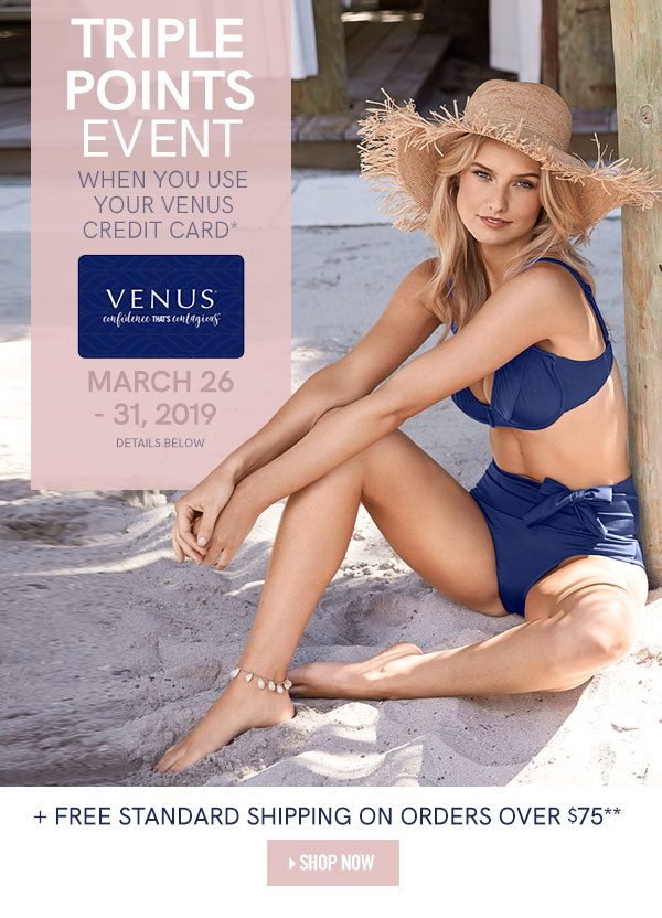 venus swimwear credit card