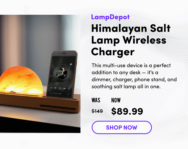 LampDepot Himalayan Salt Lamp Wireless Charger | Shop Now