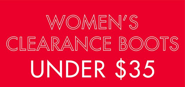 WOMEN'S CLEARANCE BOOTS UNDER $35