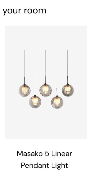 Masska 5 linear pendant light