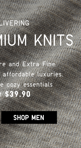 100% PREMIUM KNITS - SHOP MEN