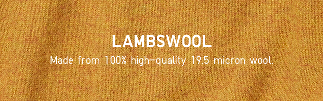 MADE FROM 100% HIGH-QUALITY 19.5 MICRON WOOL.