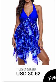 Halter Royal Blue Asymmetric Hem Swimdress and Panty