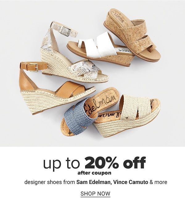 Up to 0% off after coupon designer shoes from Sam Edelman, Vince Camuto & more. Shop Now.