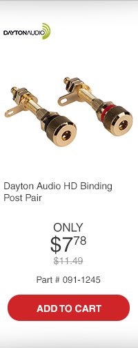 Dayton Audio BPA-38G HD Binding Post Pair Gold