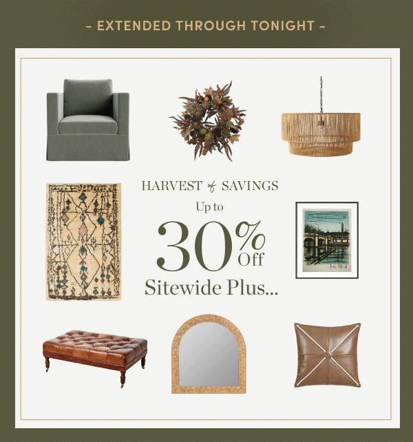 Up to 30 Percent Off Sitewide