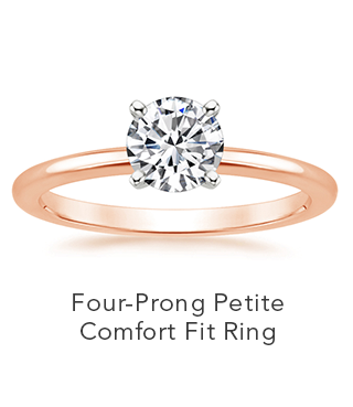 Four-Prong Petite Comfort Fit Ring