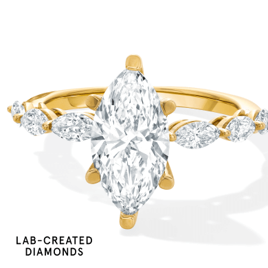 Lab-Created Diamonds by KAY Marquise-Cut Engagement Ring 2-1/2 ct tw 14K Yellow Gold