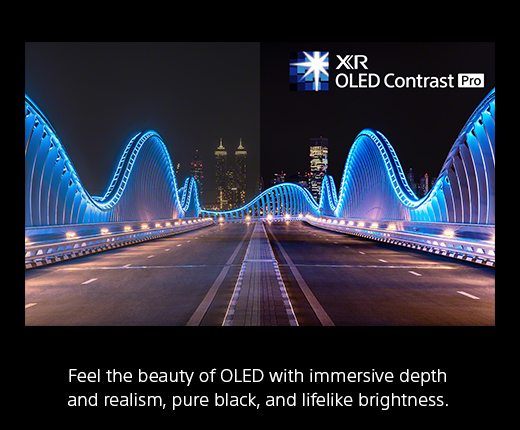 XR OLED Contrast Pro | Feel the beauty of OLED with immersive depth and realism, pure black, and lifelike brightness.