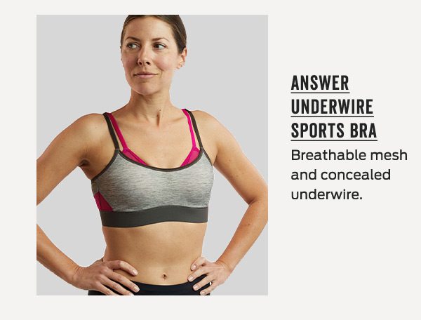 Shop the Answer Underwire Sports Bra >