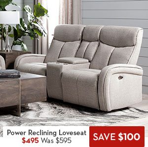 Sasha Power Reclining Loveseat With Usb CLEARANCE $495 Was: $595