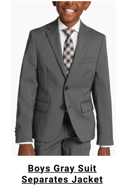 Michael Strahan Boys Gray Suit Separates Jacket
