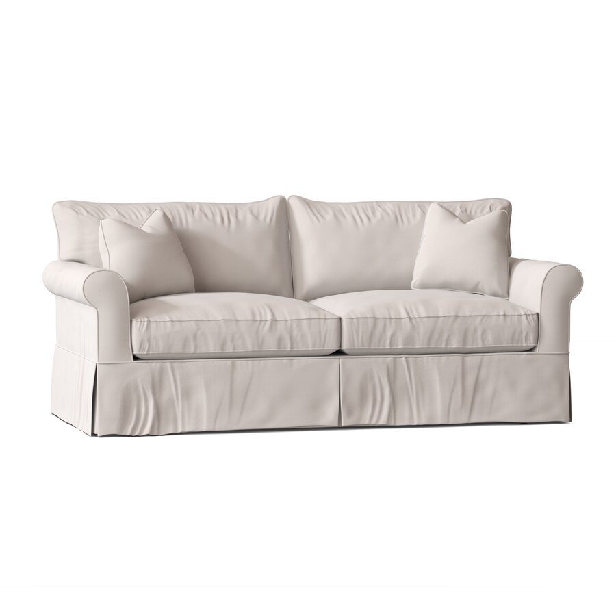 Amari 84" Rolled Arm Slipcovered Sofa