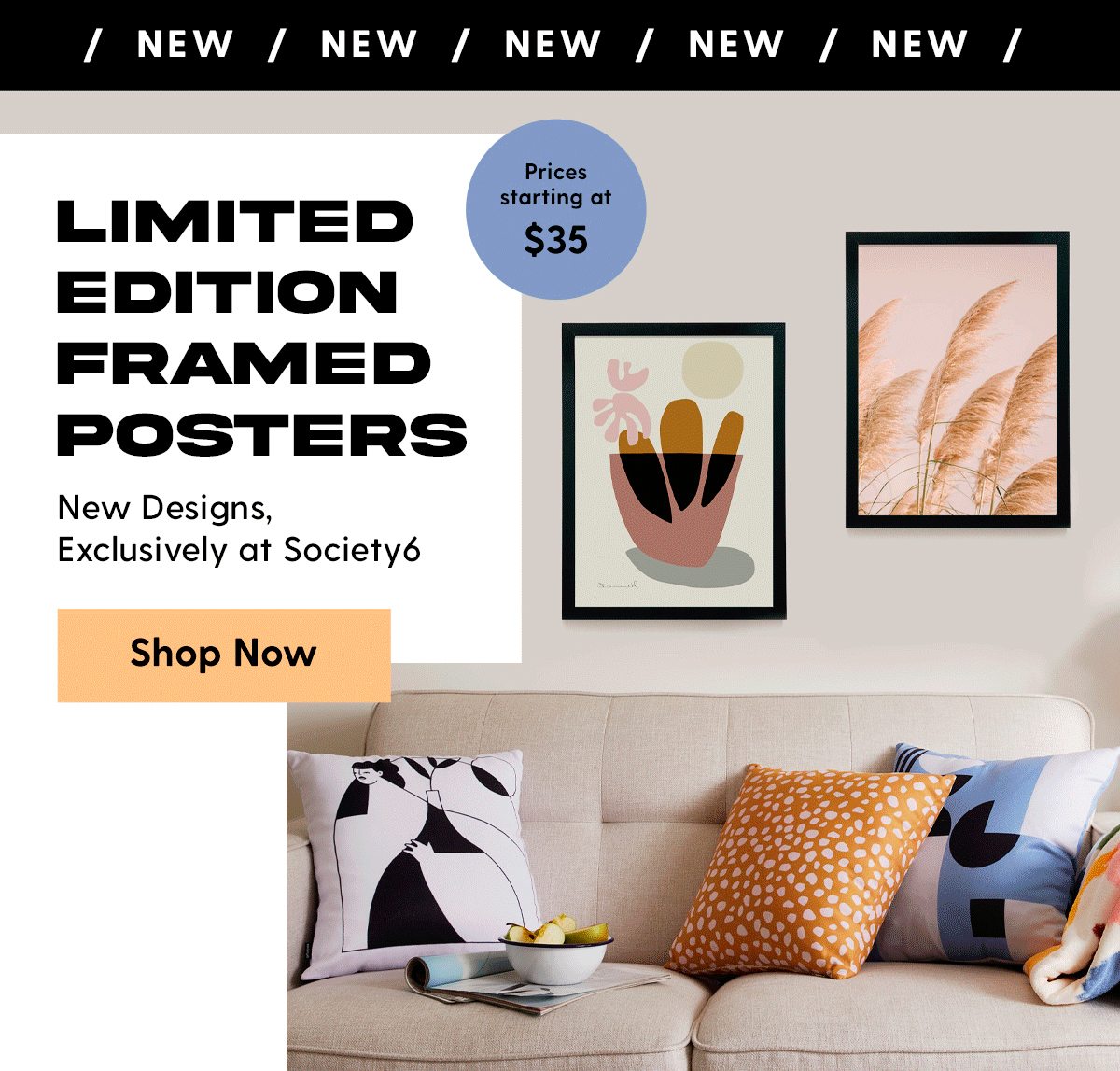 NEW: Limited Edition Framed Posters | New Designs, Exclusively at Society6 | Shop Now