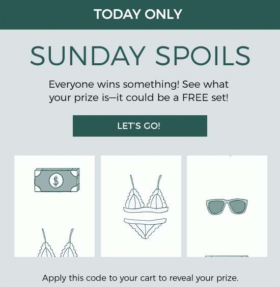 Today only - Sunday Spoils