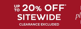 Up to 20% Off Sitewide