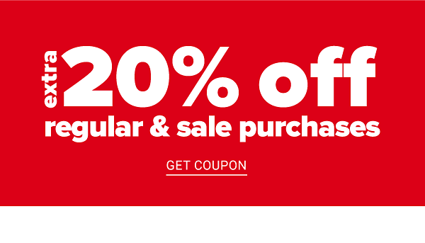 Extra 20% off Regular & Sale Purchases - Get Coupon