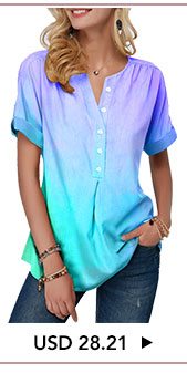 Button Front Curved Hem Short Sleeve Blouse