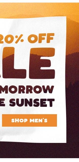 Men's Sale Ends Tomorrow