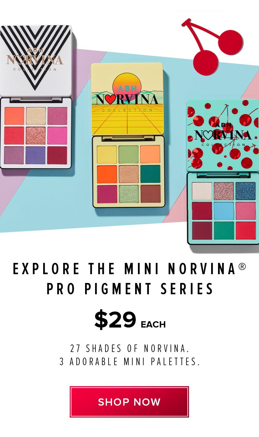 Explore the Mini Norvina® Pro Pigment series $29 each.