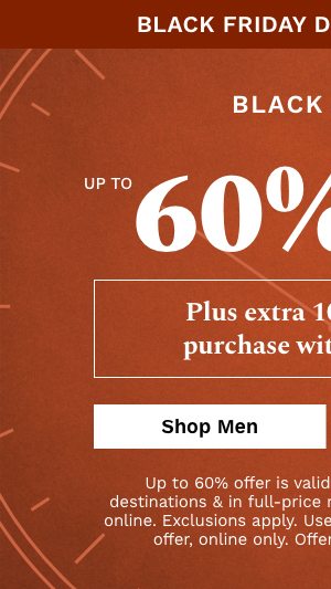 Black Friday | Up to 60% off | Shop Men's