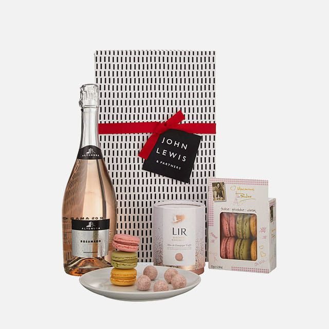 John Lewis & Partners Rosé & Macarons Gift Box