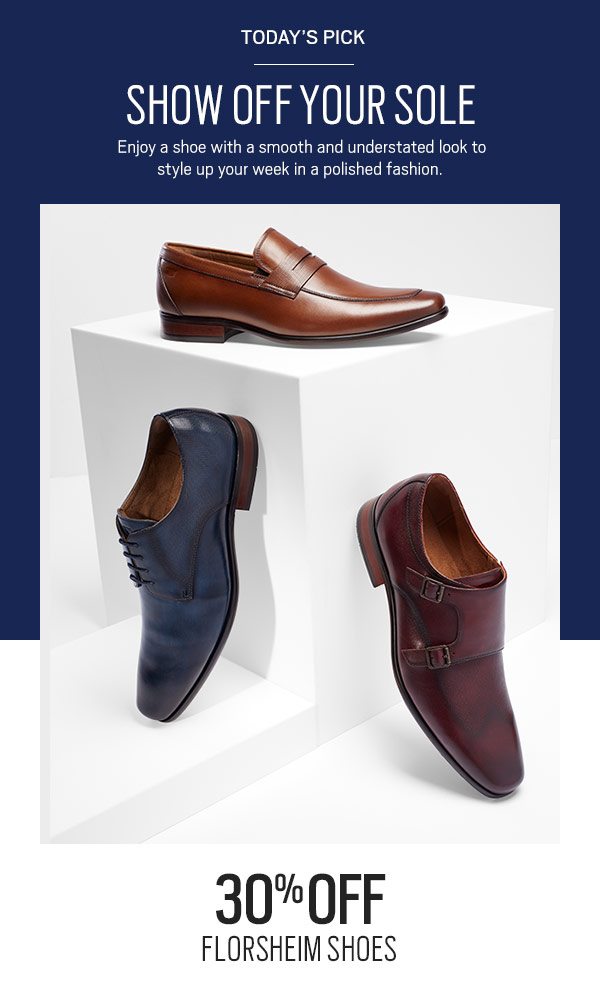 TODAY ONLY—30% OFF Florsheim Shoes 