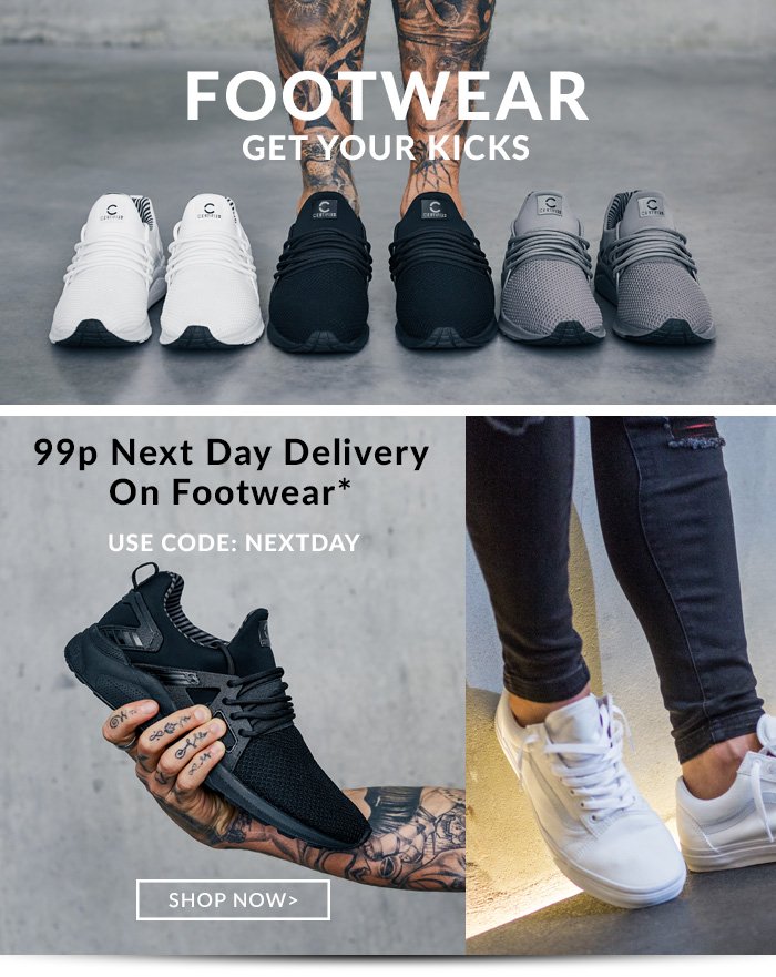 99p Next Day Delivery On Footwear