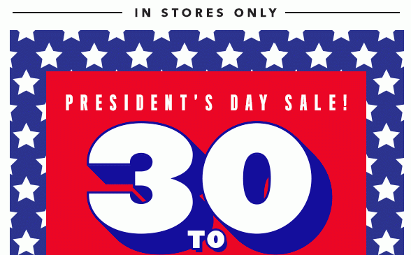 Entire Store 30% to 75% Off