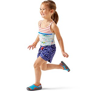 Model with Kids' Swiftwater Sandals