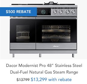 Shop Dacor Modernist Pro 48 Stainless Steel Dual-Fuel Natural Gas Steam Range