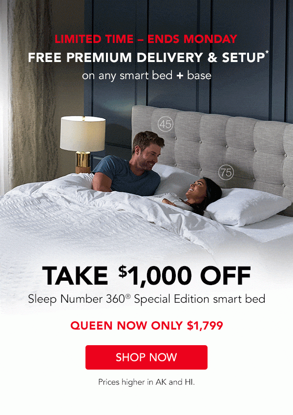 =Take $1,000 off Special edition smart bed | Shop now