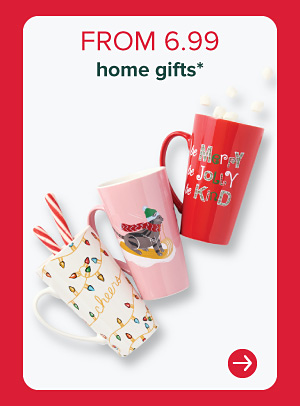 Holiday mugs. From 6.99 home gifts.